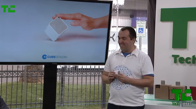 CubeSensors presenting at the TechCrunch Hardware Battlefield during CES 2014