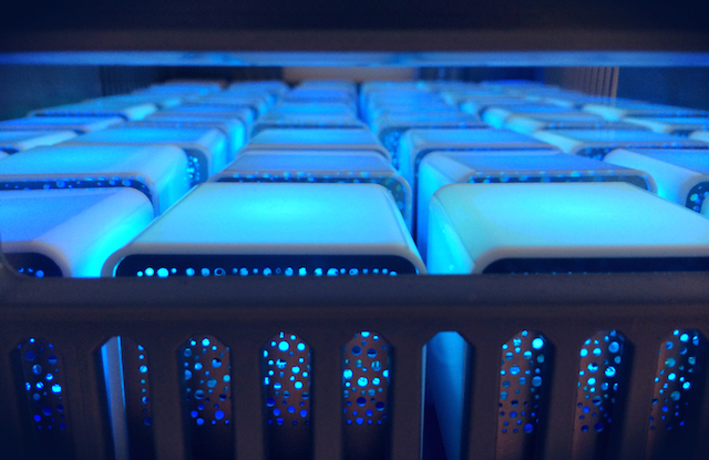 Blue glowing CubeSensors